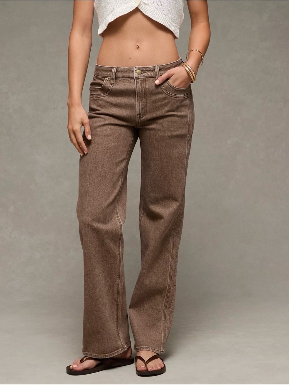 Womens Straight-Leg Jeans
